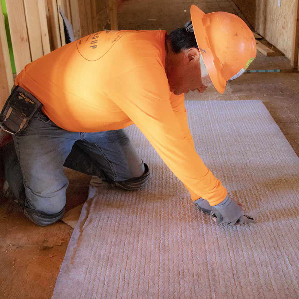 cutting sound mat for installation